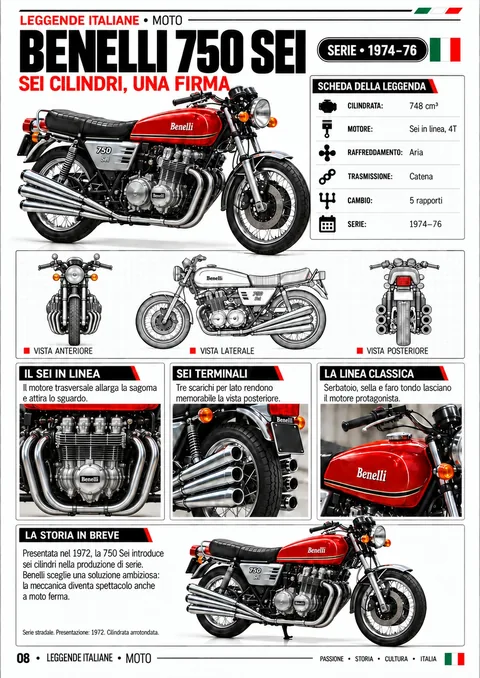 Benelli 750 Sei — pagina reale della collezione